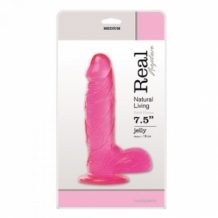 Jelly Dildo Real Rapture Pink 7.5