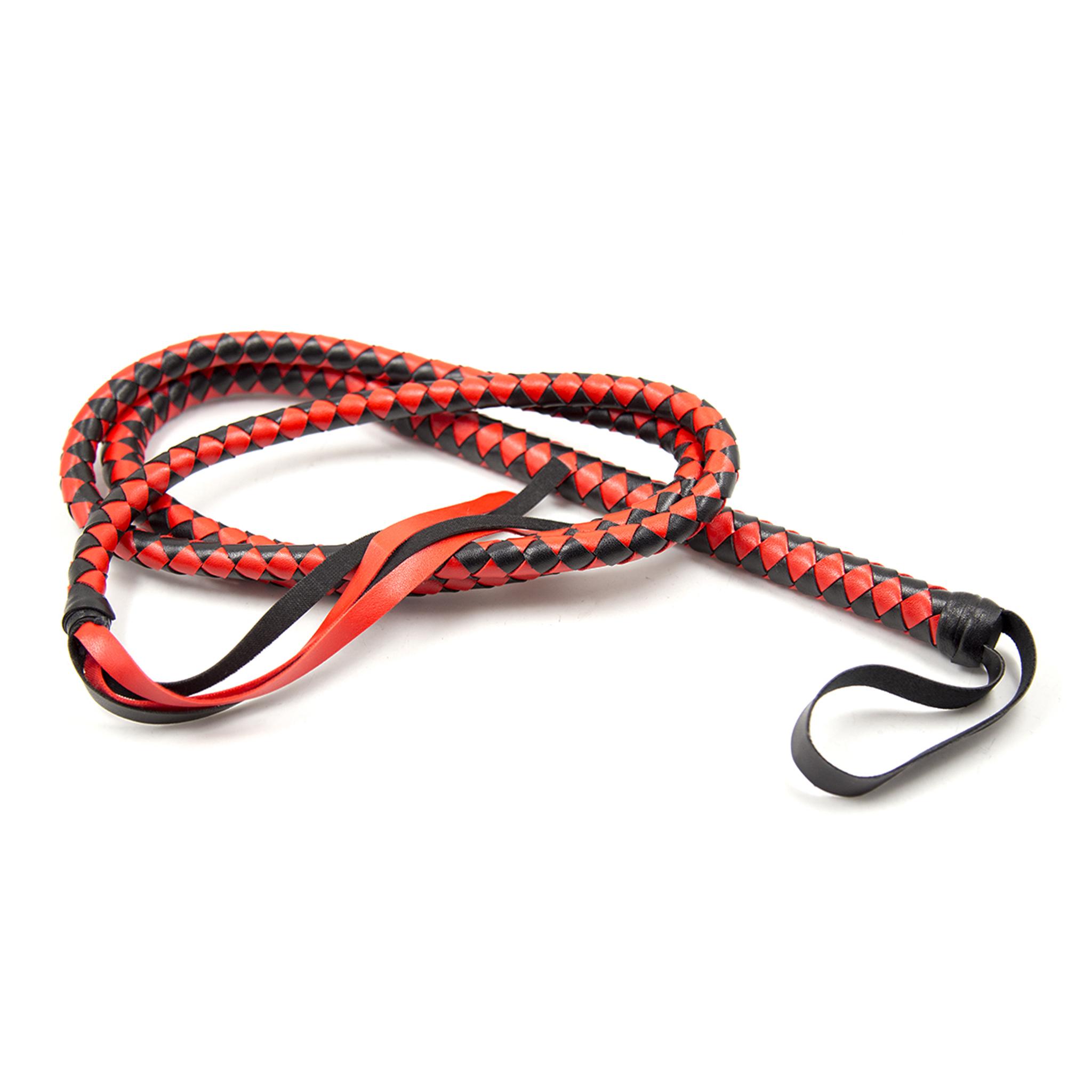 Long whip 190cm black/red