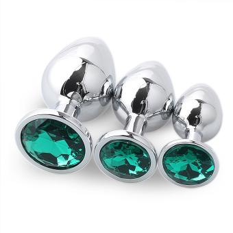 SILVER ROUND DEEP GREEN LARGE