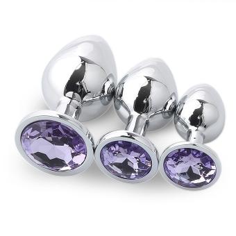 SILVER ROUND PURPLE SMALL
