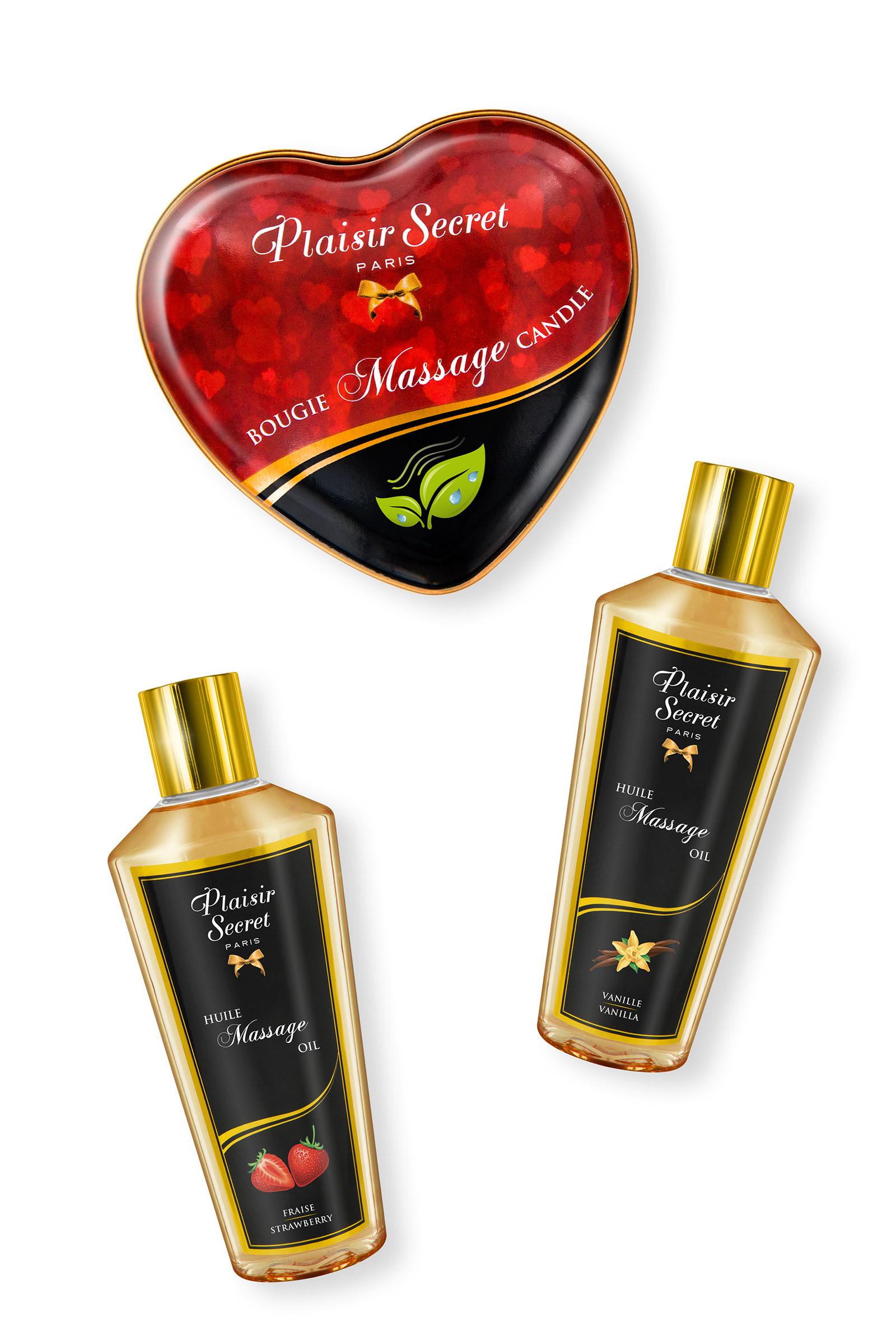 Plaisir Secret Private Massage Gift Set - Candle & Massage Oils