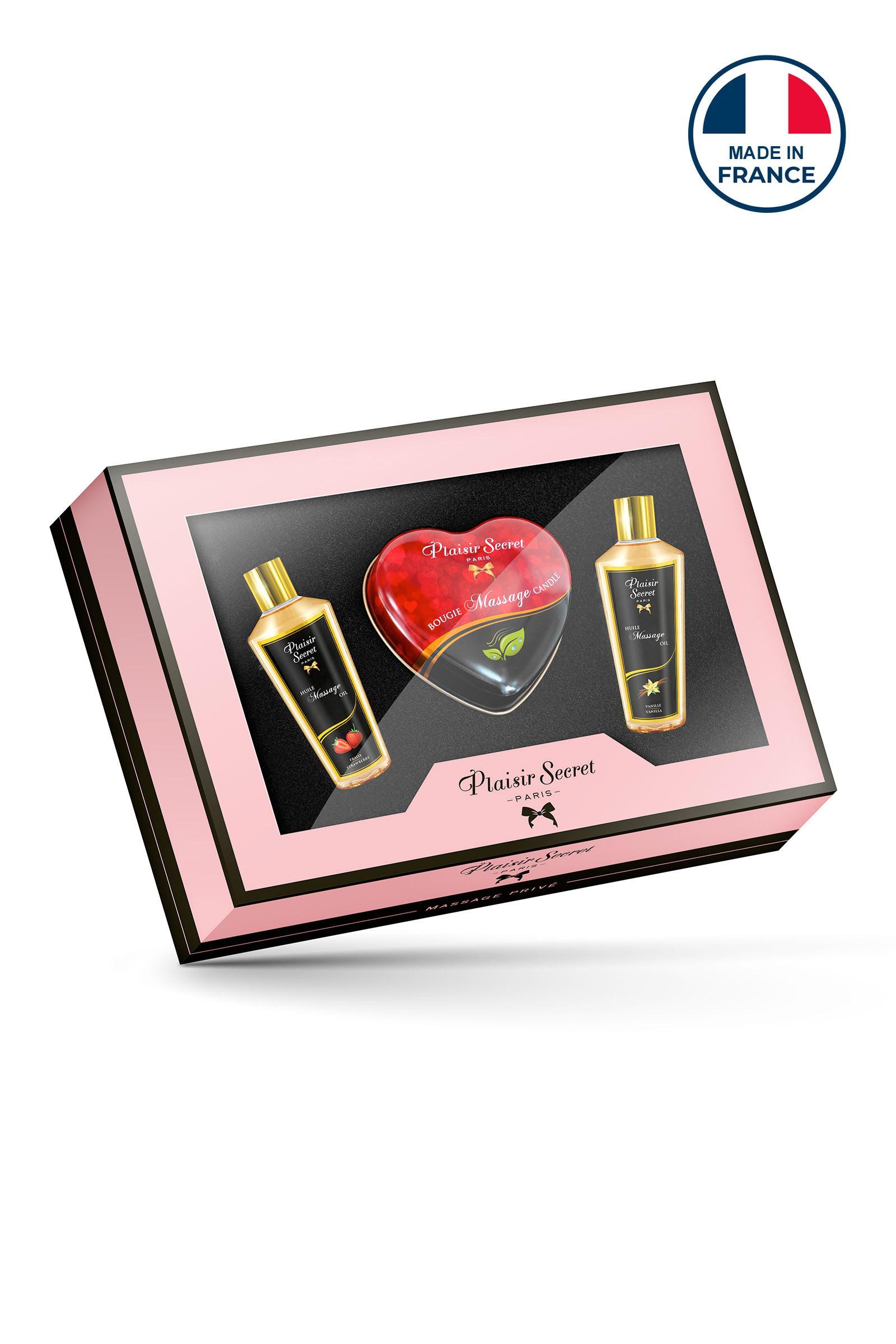 Plaisir Secret Private Massage Gift Set - Candle & Massage Oils
