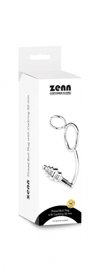 Thread Butt Plug with Cockring 50 mm