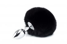 Deluxe Fluffy Bunny Tail - Black