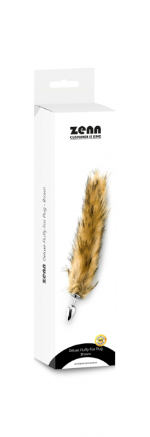 Deluxe Fluffy Fox Plug - Brown