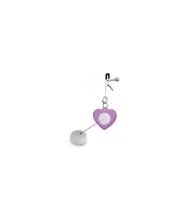 LIGHT UP HEART SILICONE NIPPLE CLAMPS WITH LED LIGHT