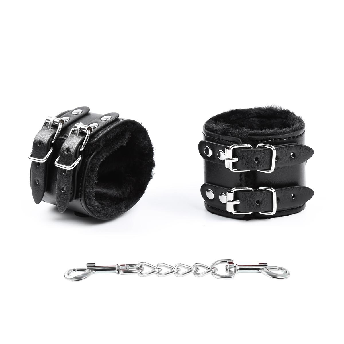 Plush Ankle Cuffs Black