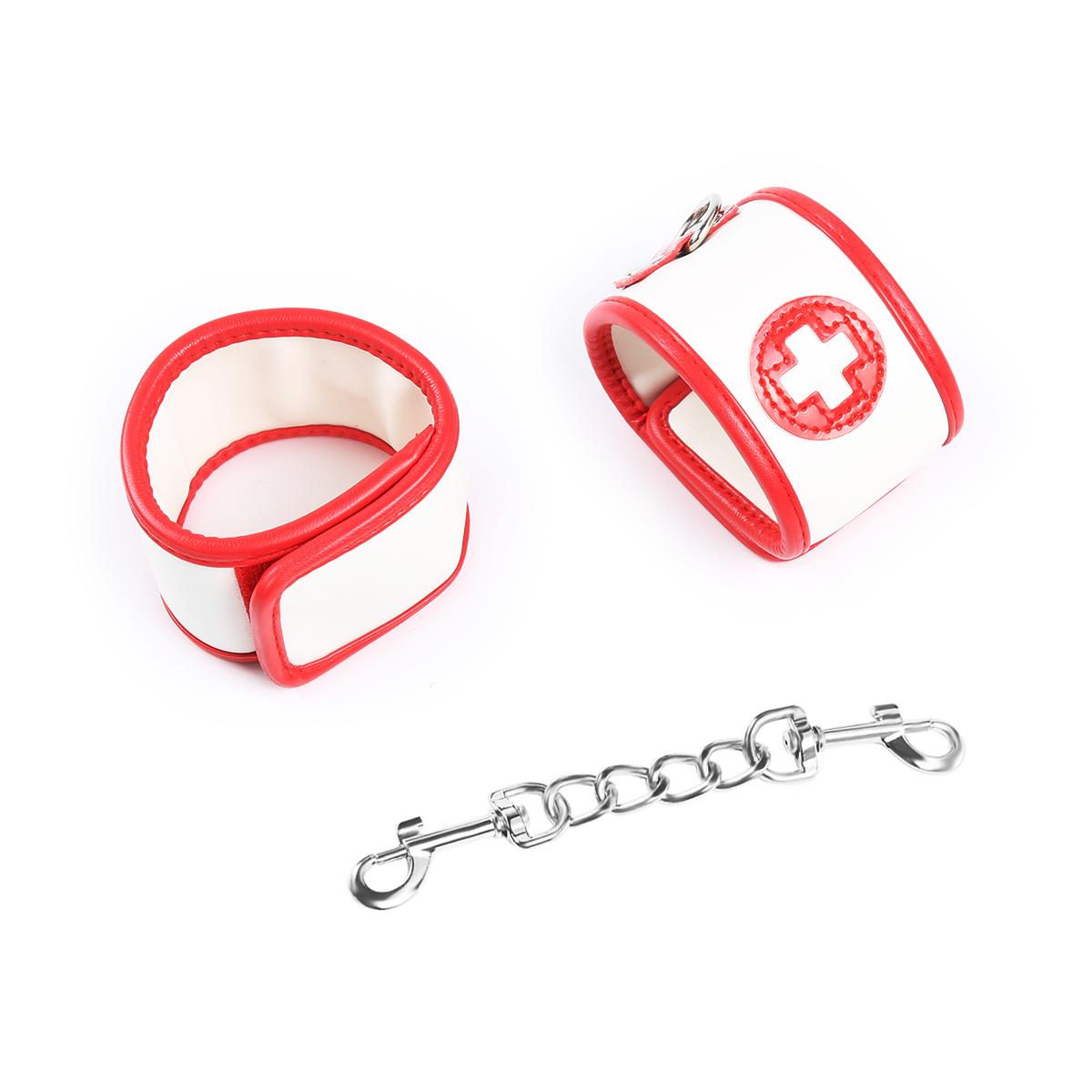 Ankle Cuffs Red/White