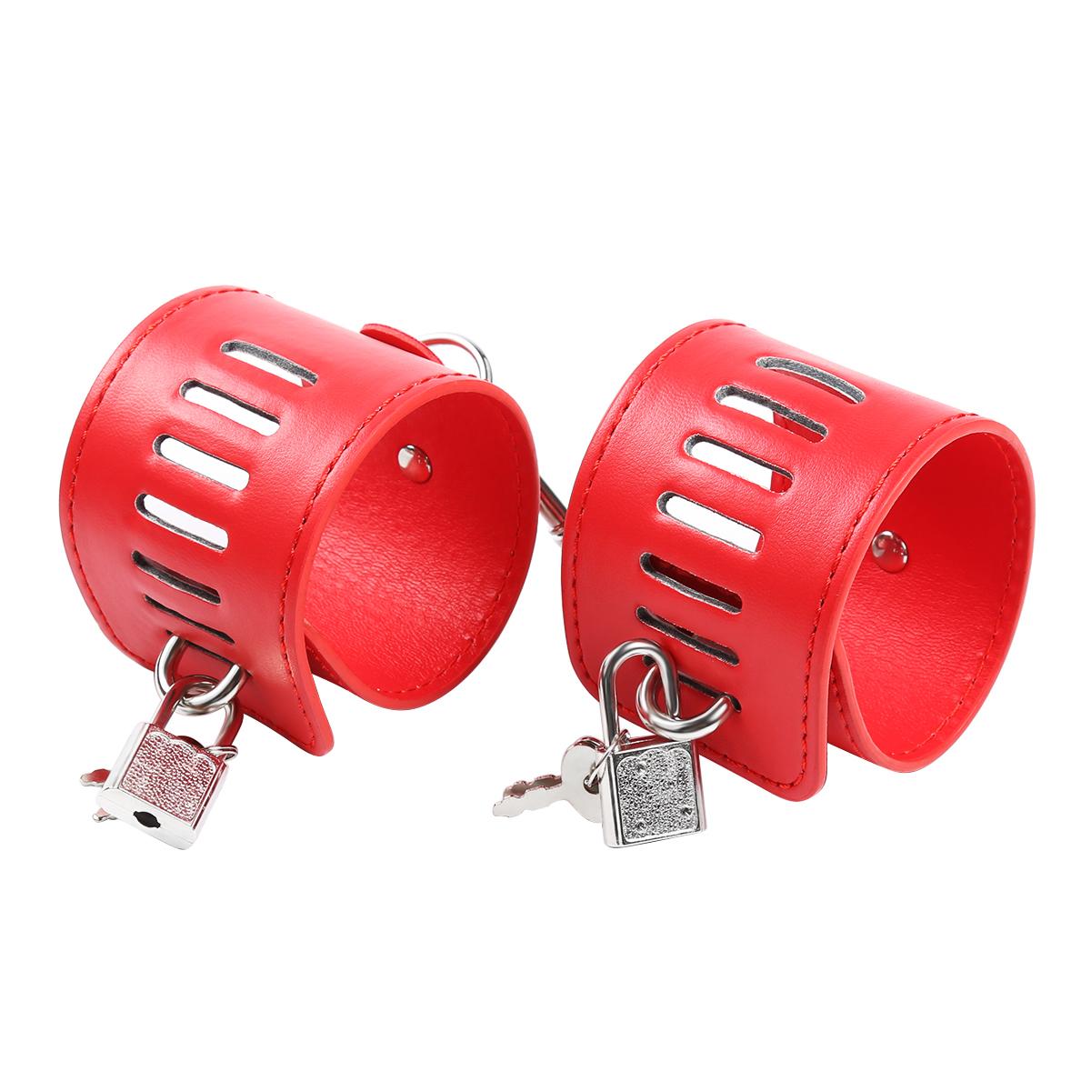 Lockable Hand Cuffs Red
