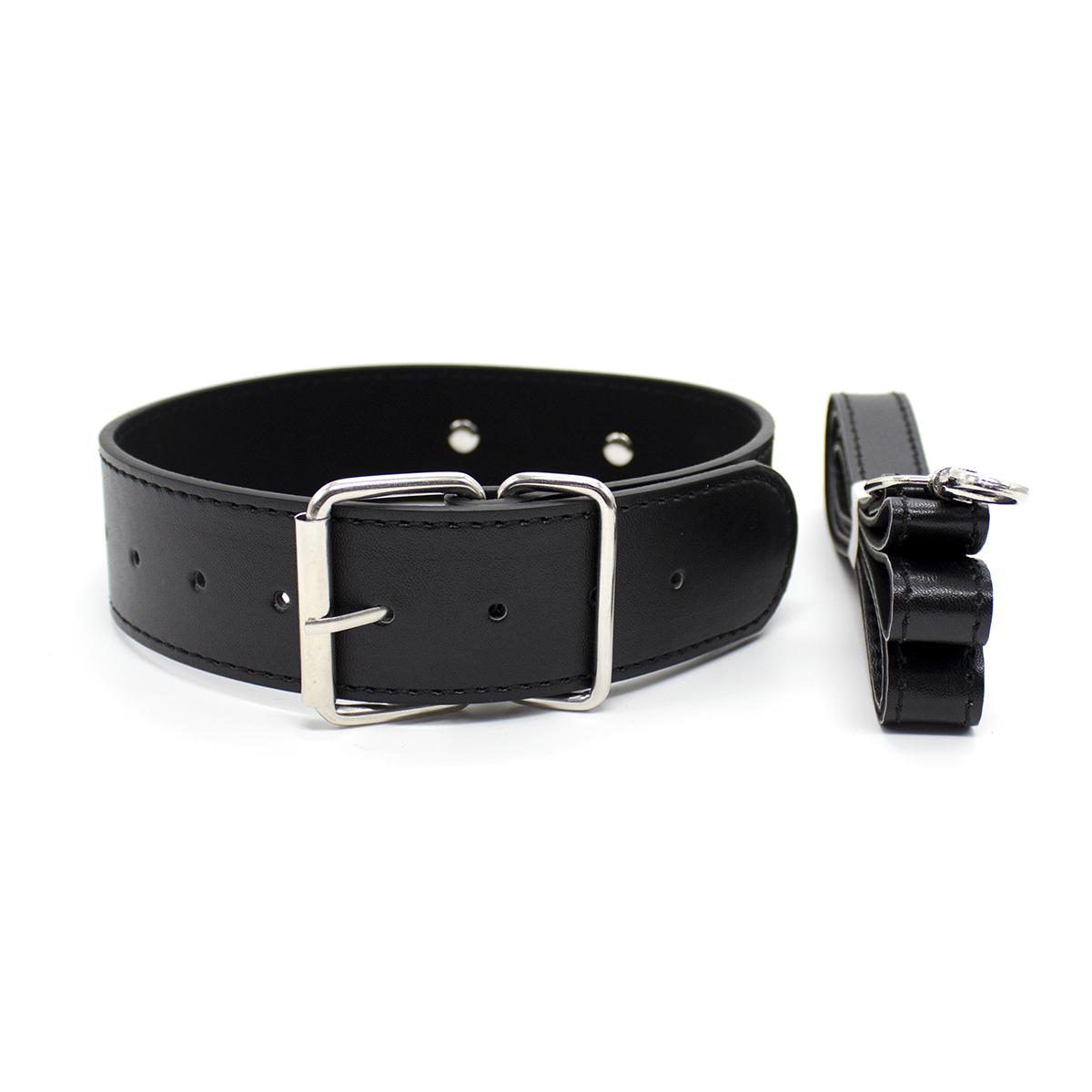 Collar with Leash Black