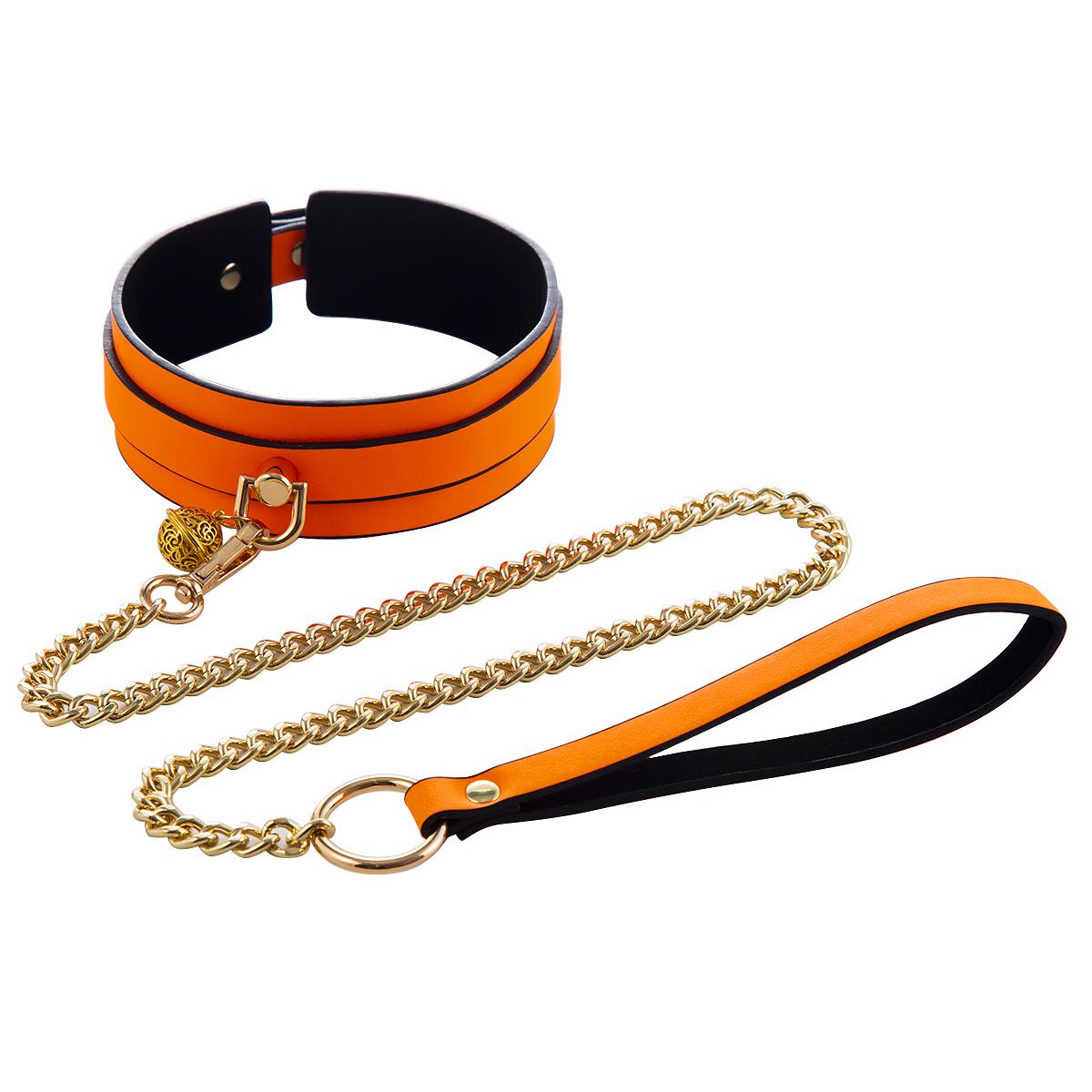 Glow Collar + Leash Orange