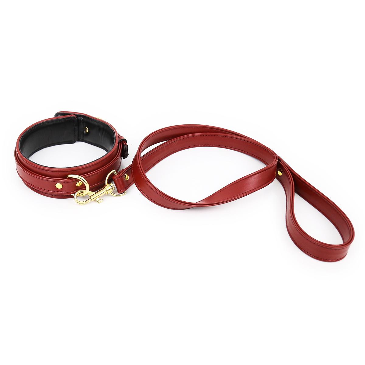 Collar with Leash Red