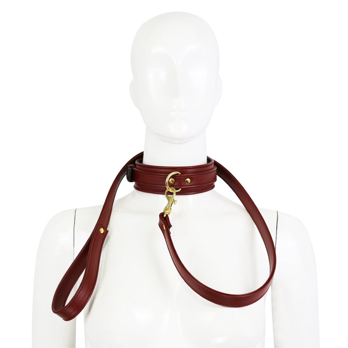 Collar with Leash Red