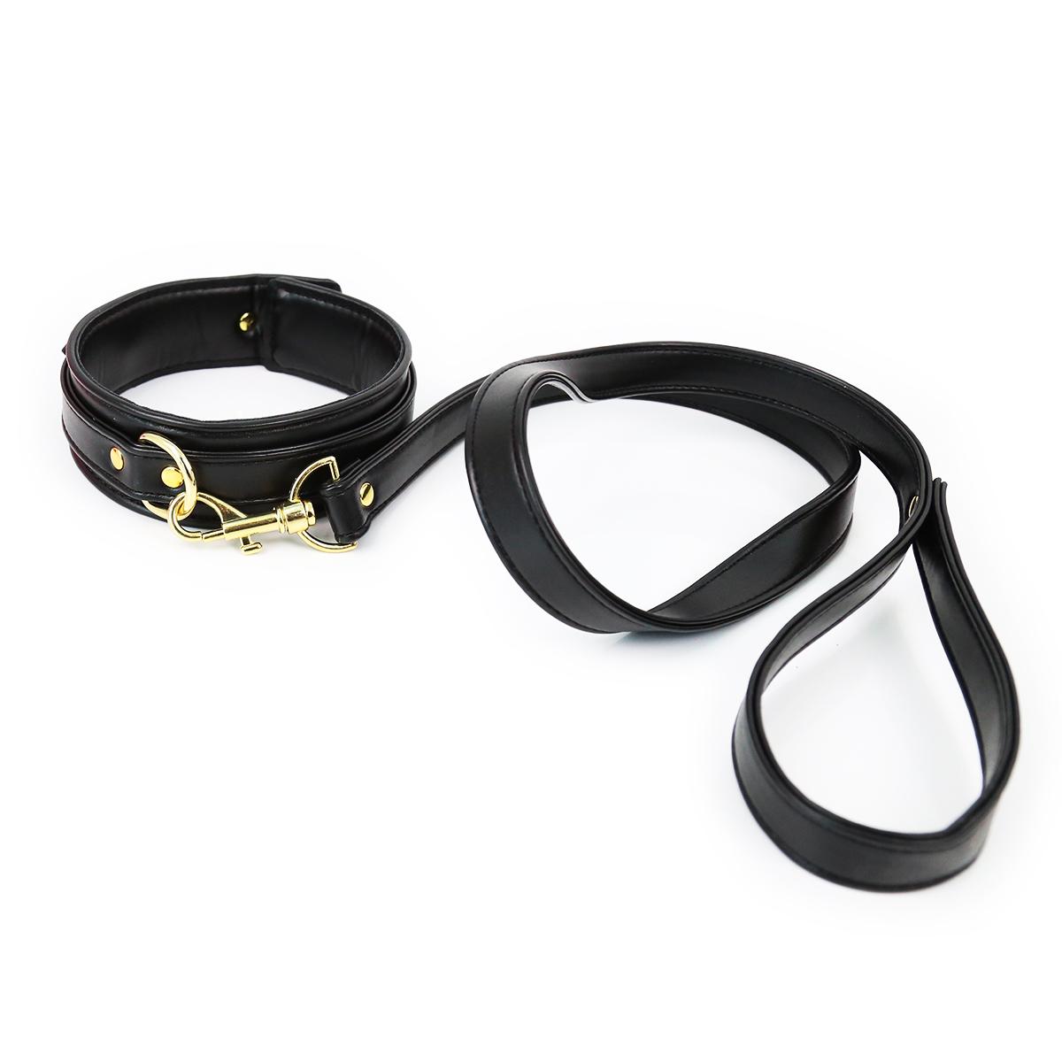 Collar with Leash Black
