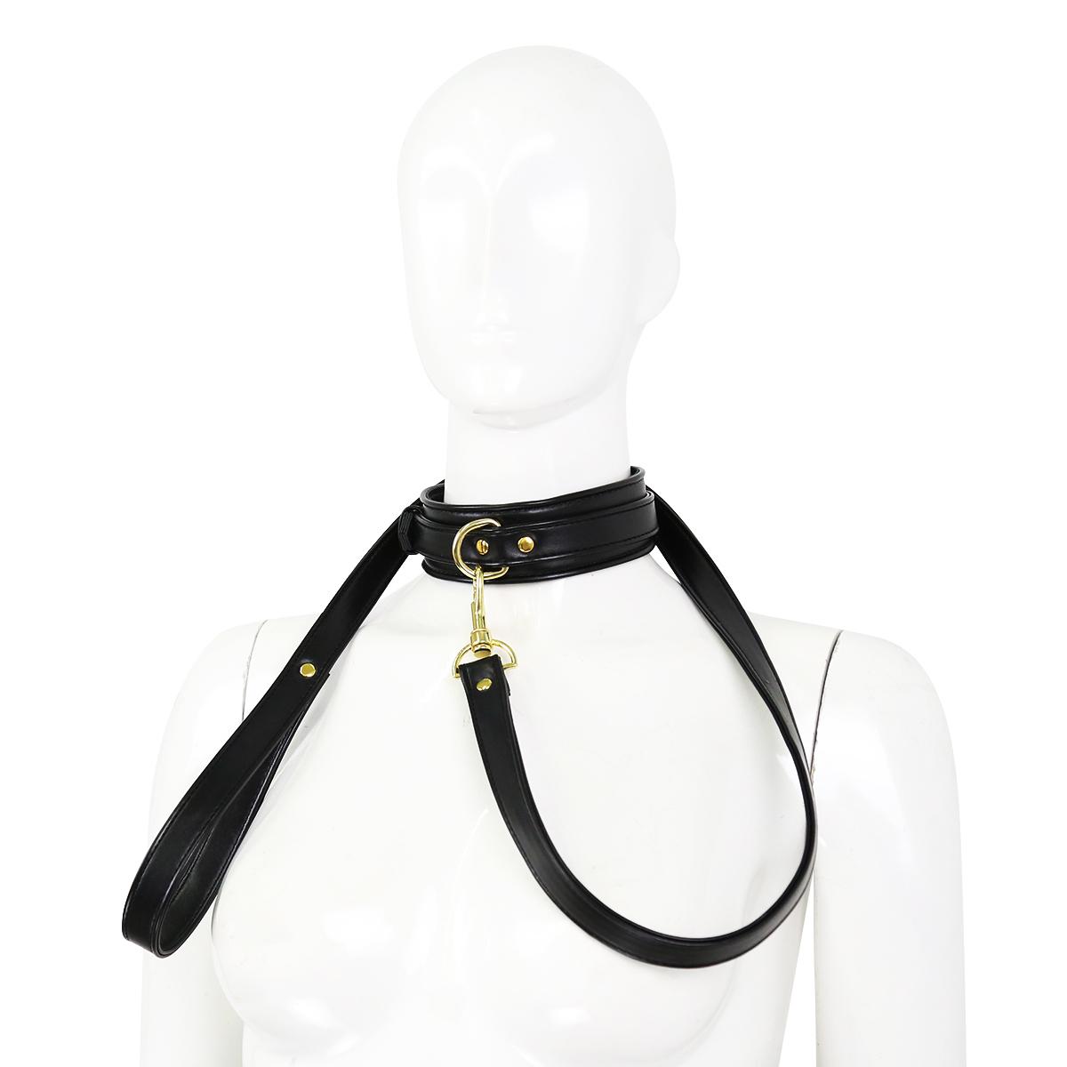 Collar with Leash Black