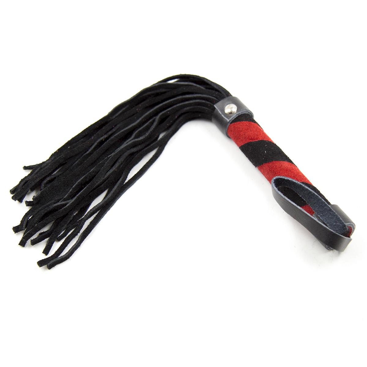 Leather Flogger 24cm Black/Red