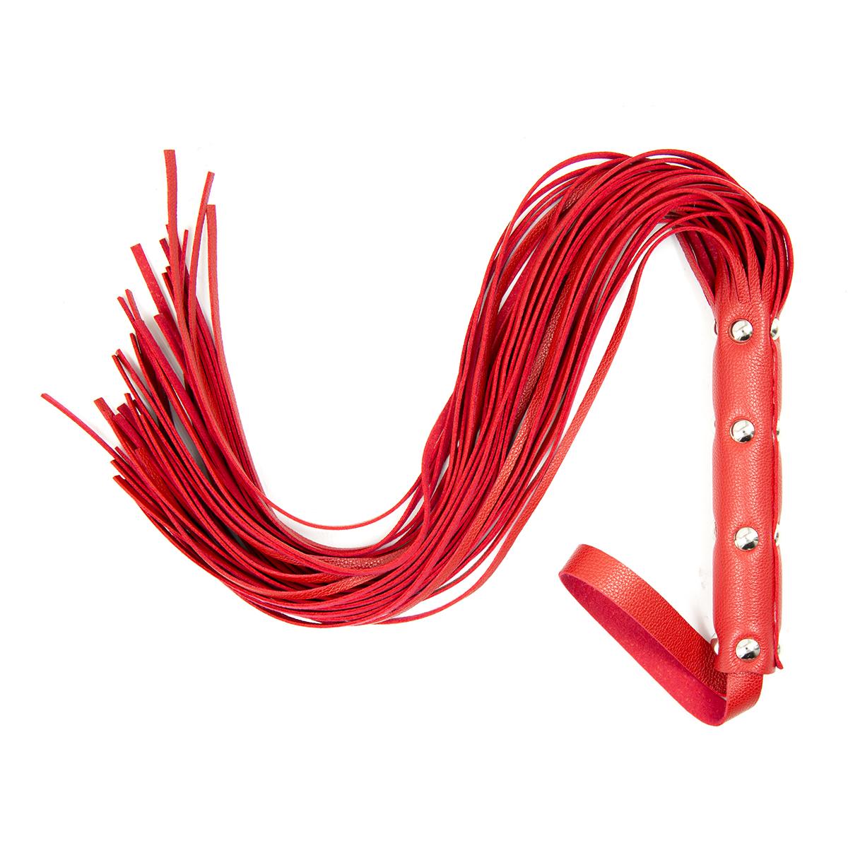 Stud Flogger 63cm Red
