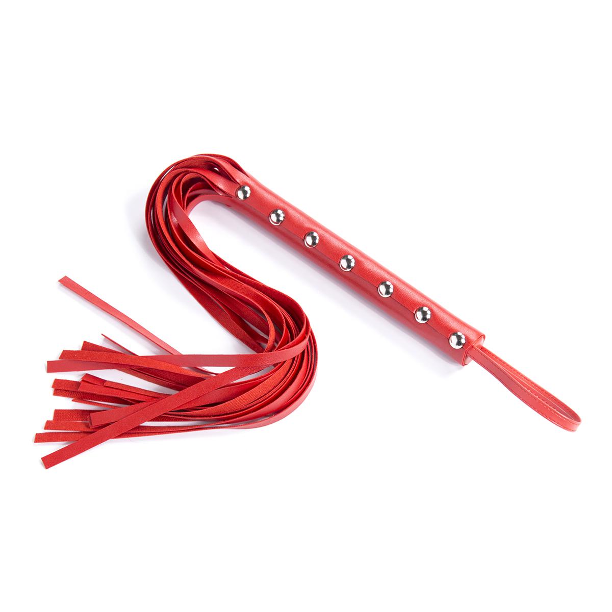 Studded Flogger 60cm Red