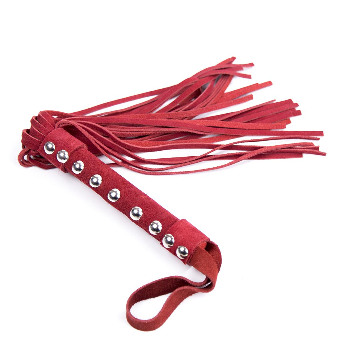 Leather Flogger 40cm Red