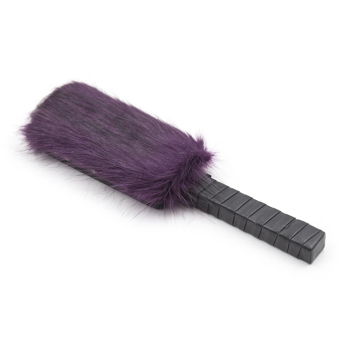 Faux Fur paddle 32cm Purple