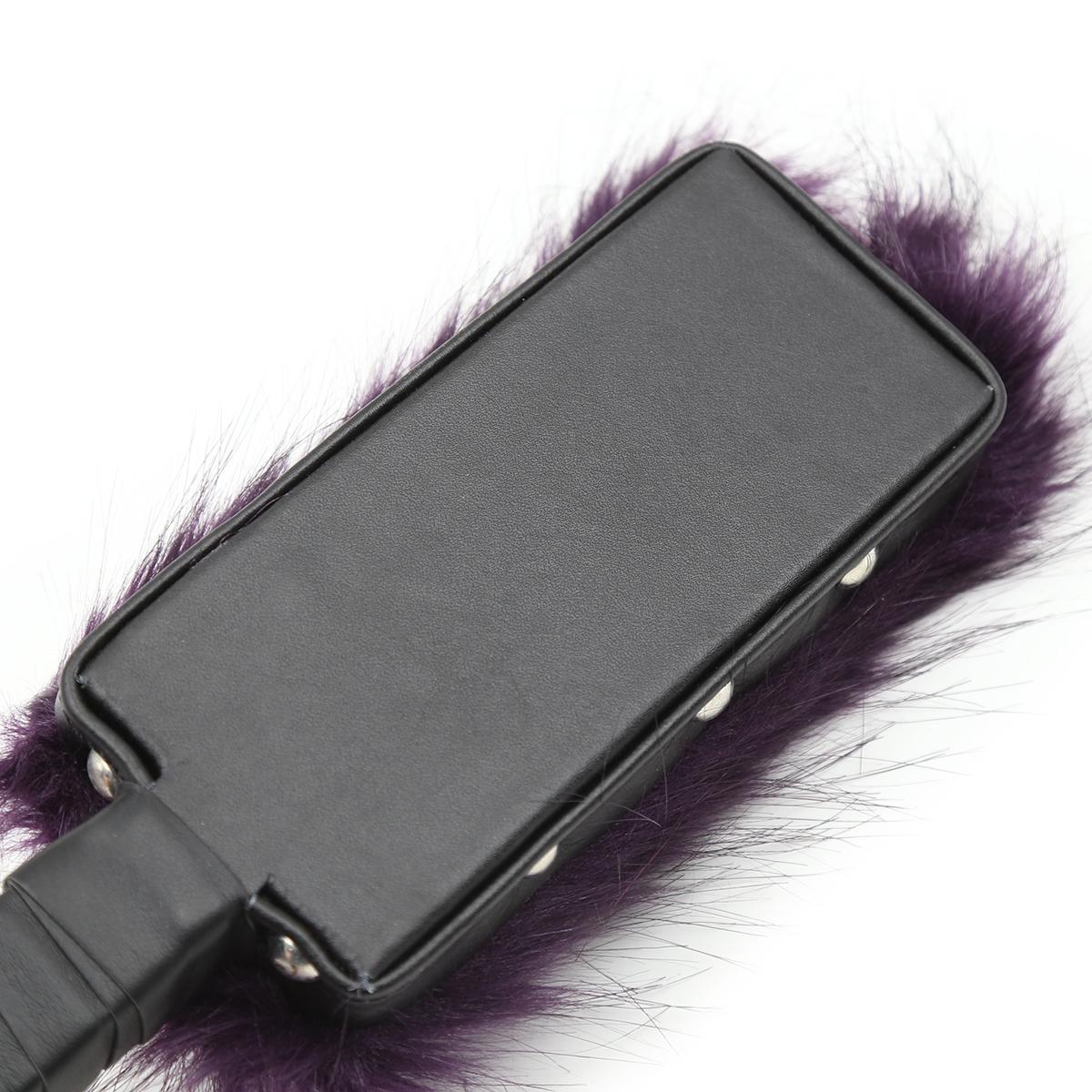 Faux Fur paddle 32cm Purple