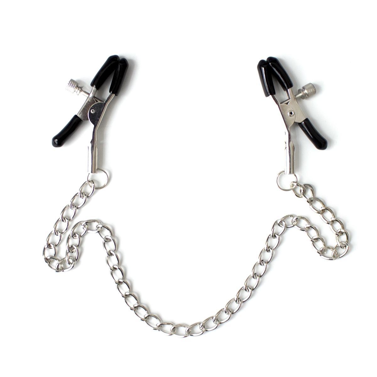 Nipple Clamp/Chain Silver/Black