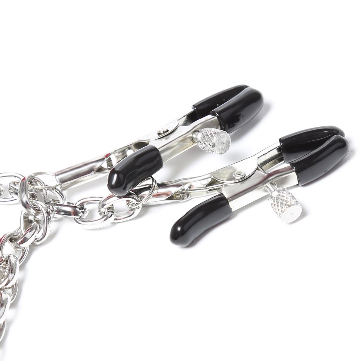 Nipple Clamp/Chain Silver/Black