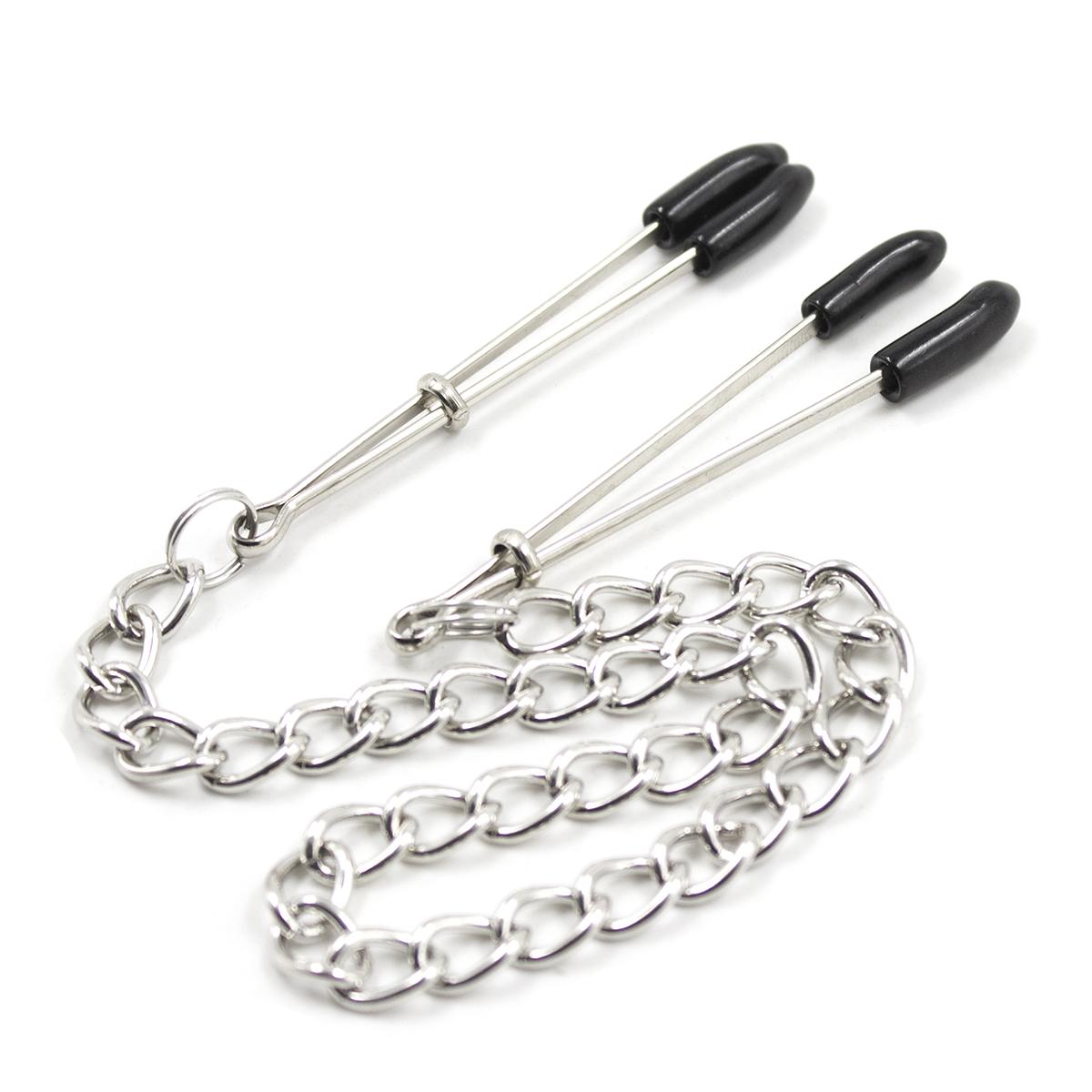 Nipple Clamps/Chain Silver/Black