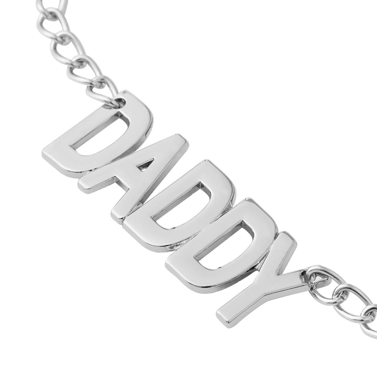 Daddy Nipple Clamps Chain Silver/Black