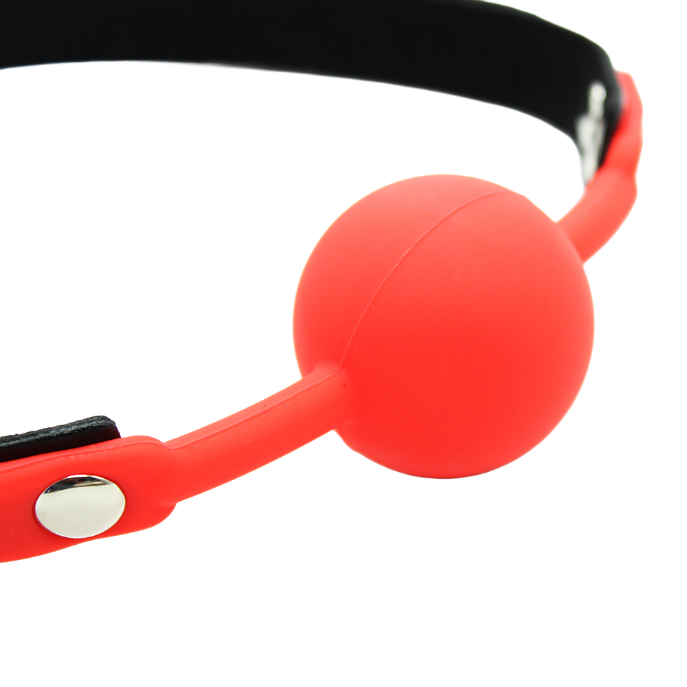 Silicone Ball Gag Black/Red