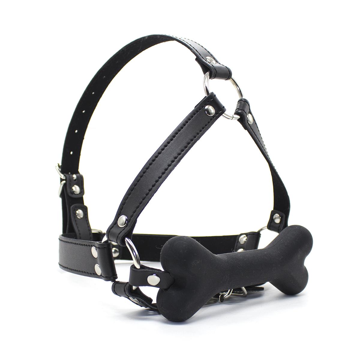 Full Head Bone Gag Black