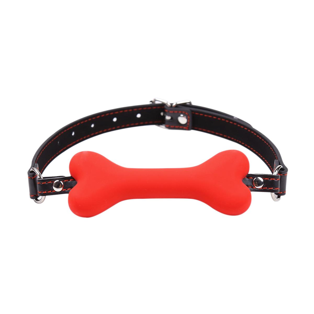 Silicone Bone Gag Black/Red