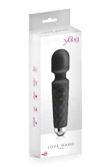 Love Wand Black, 20cm USB wand vibrator