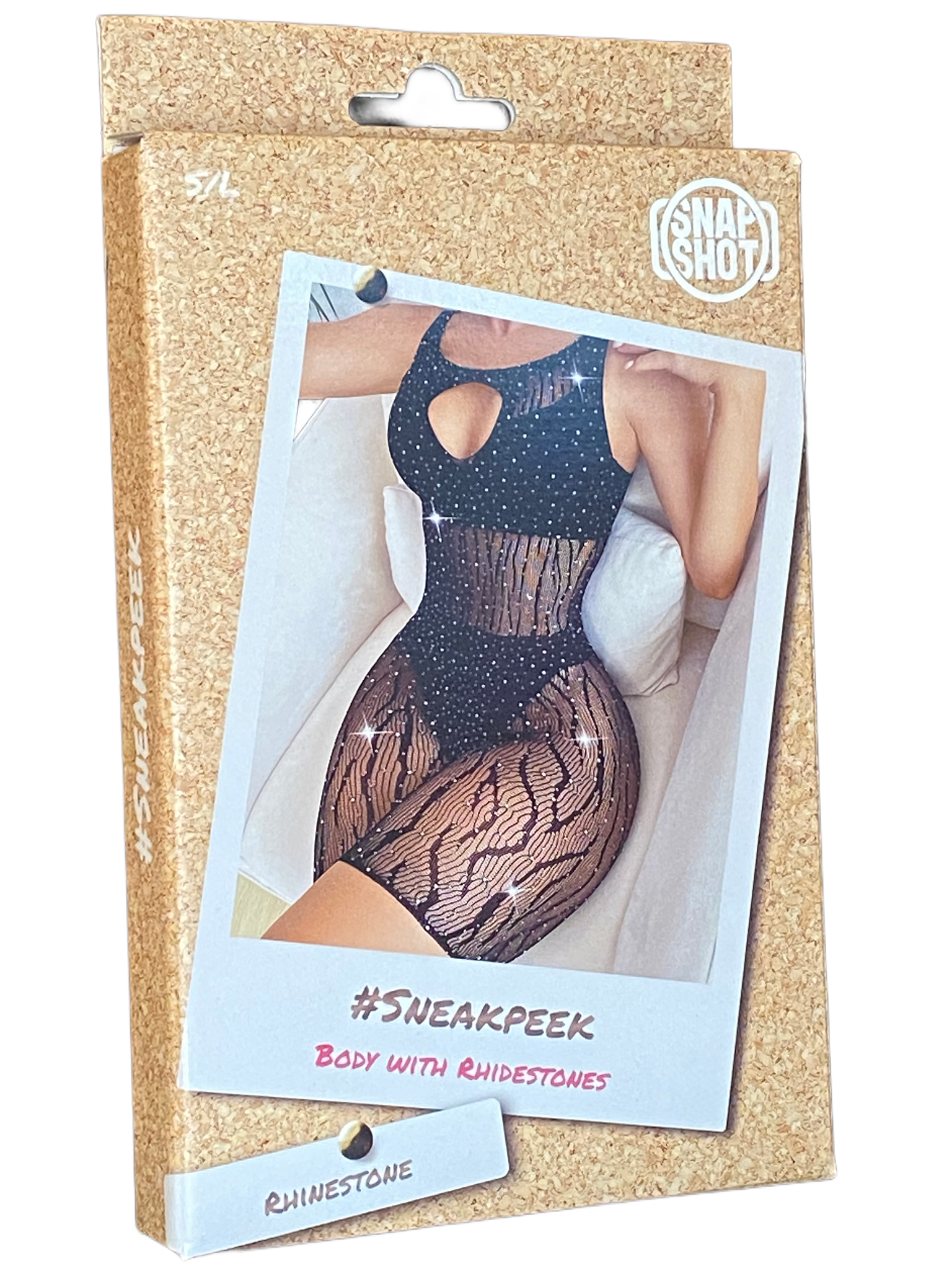 Body with Rhinestones S/L - Black