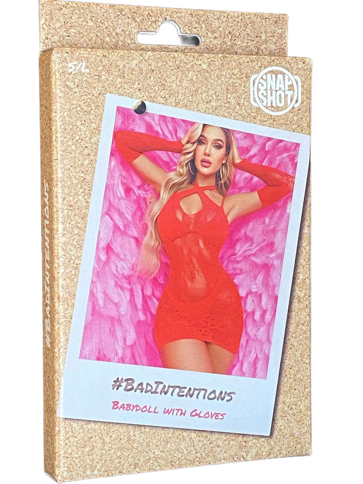 Babydoll with Gloves S/L - Red