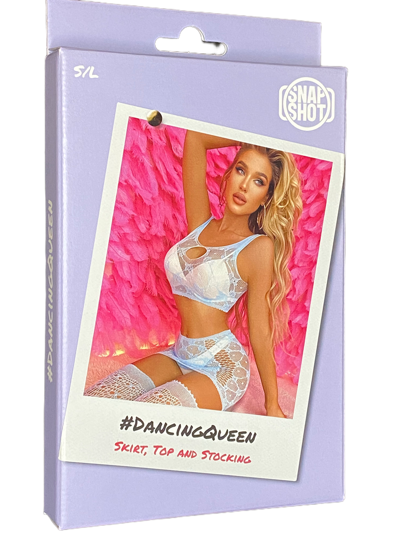 Skirt, Top and Stockings S/L - Blue
