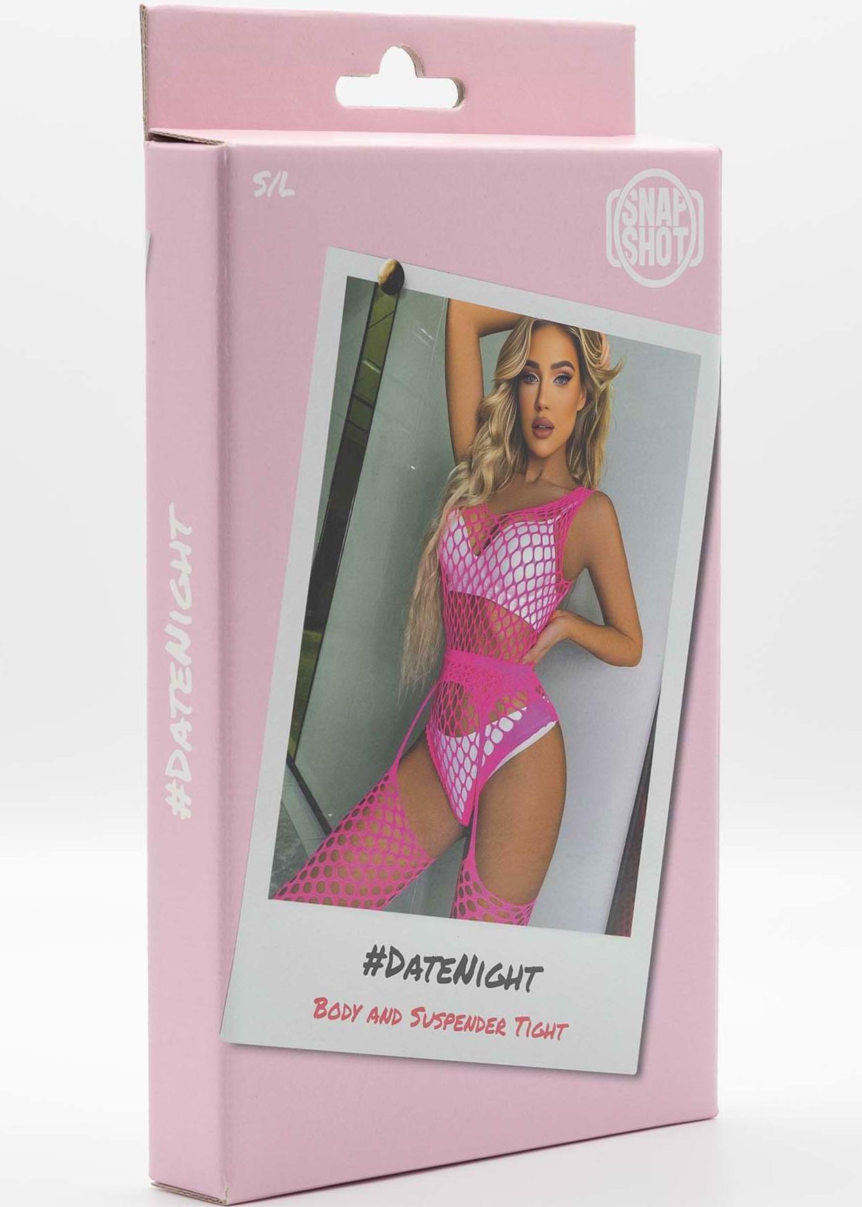 Body with Suspender Tight Set S/L - Pink