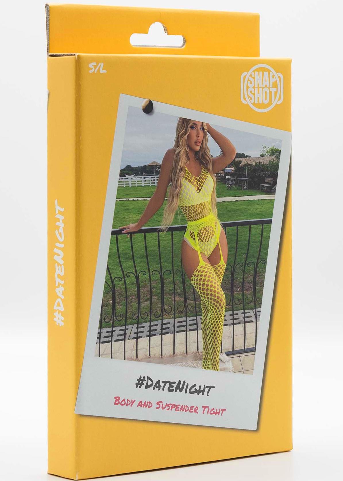 Body and Suspender Tight Set S/L - Yellow