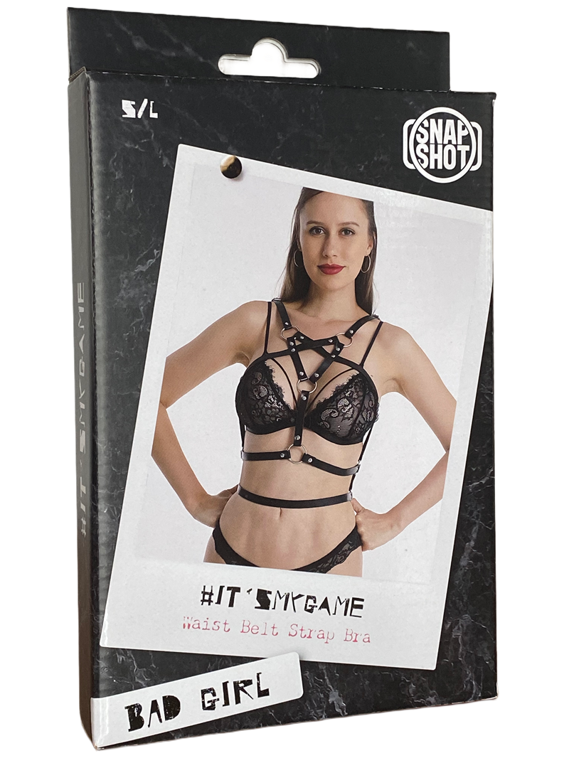 Waist Belt Strap Bra S/L Black