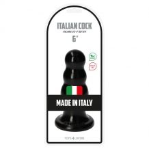 ITALIAN COCK 6'' BUTTPLUG BLACK