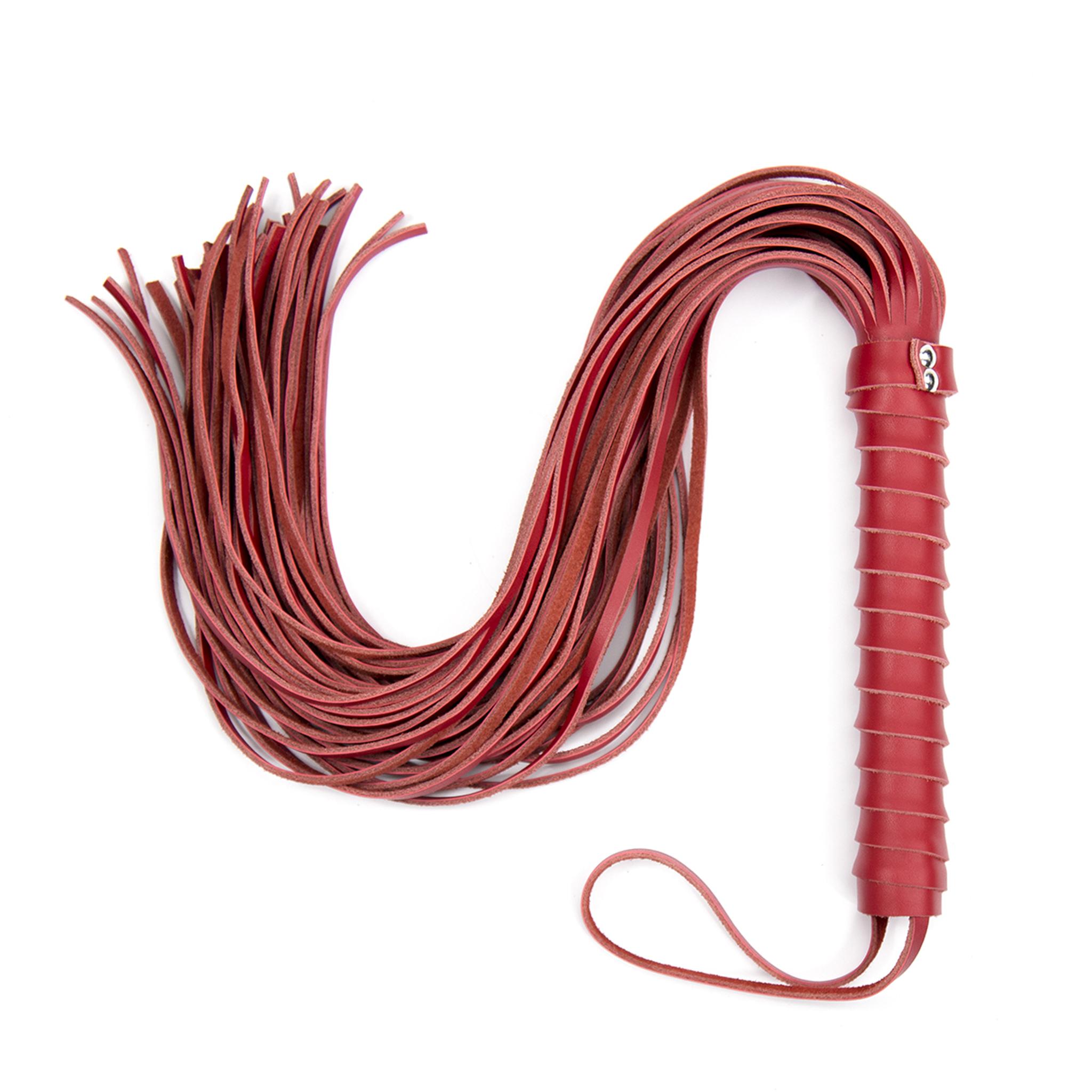 Leather Flogger Red