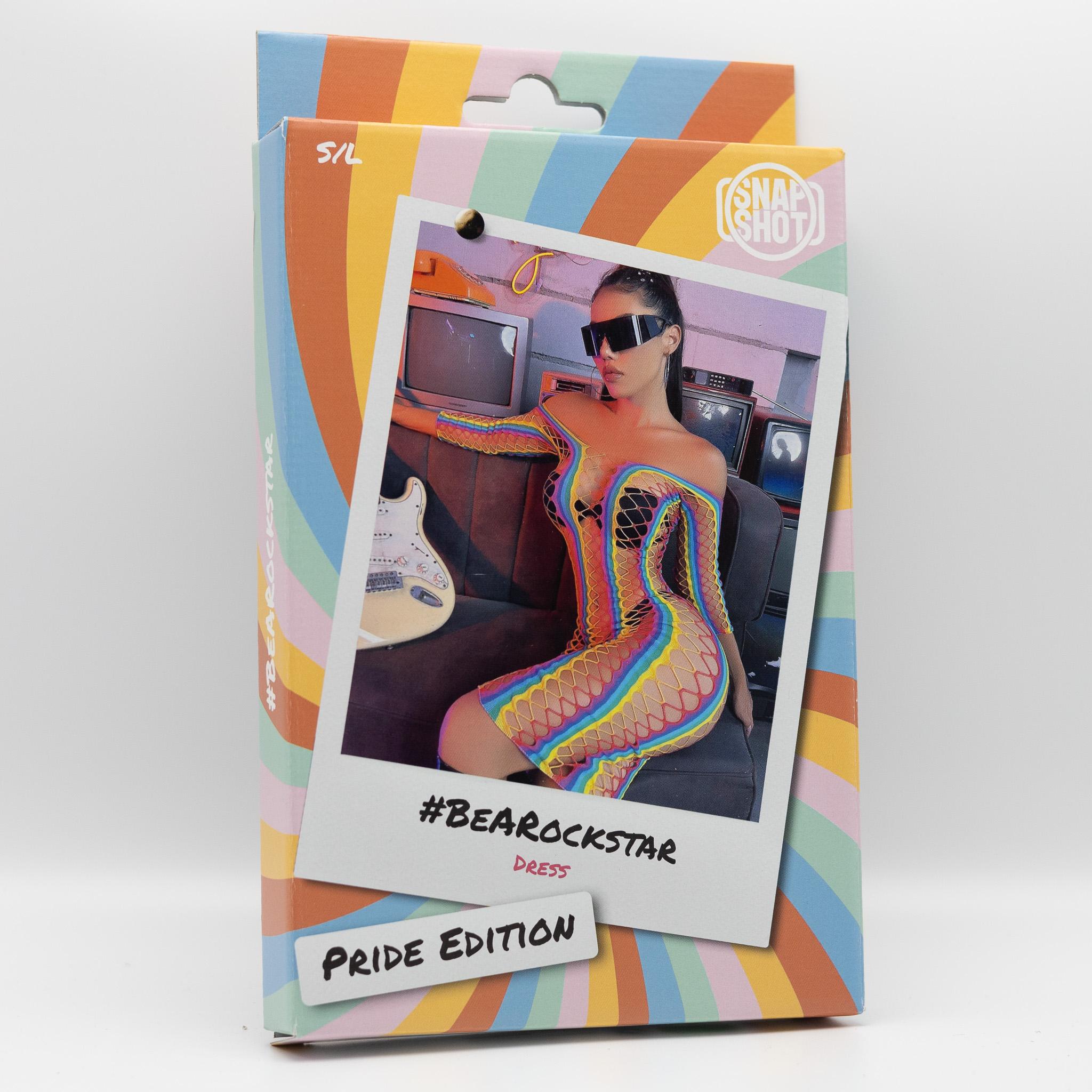 Fishnet Dress S/L - Rainbow