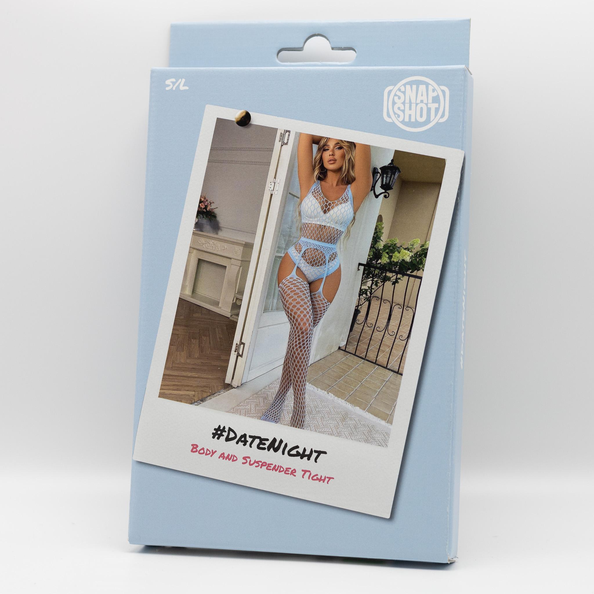 Body with Suspender Tight Set S/L - Blue