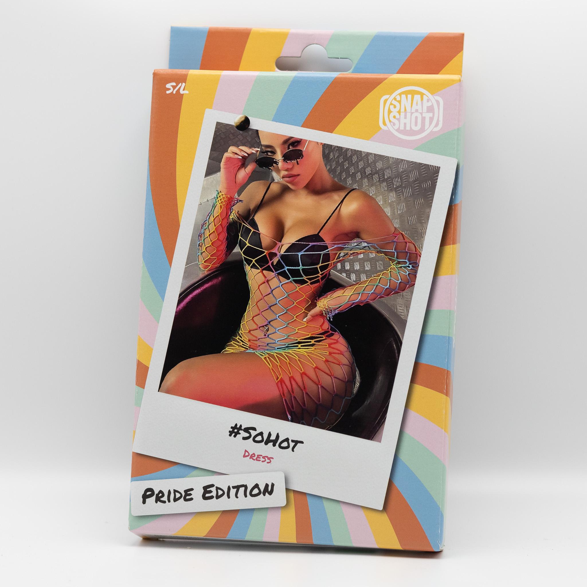 Fishnet Dress S/L - Rainbow