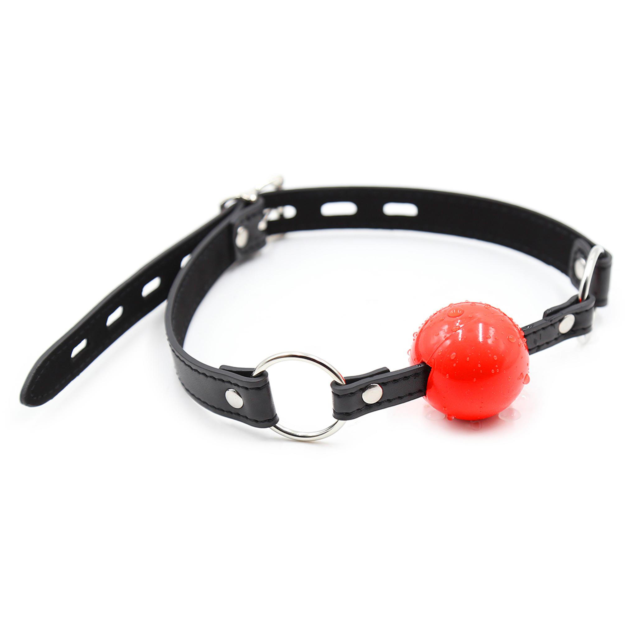 Sillicone Ball Gag Black/Red