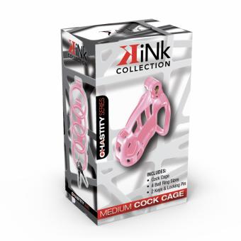 Kink Cock Cage Pink - Medium