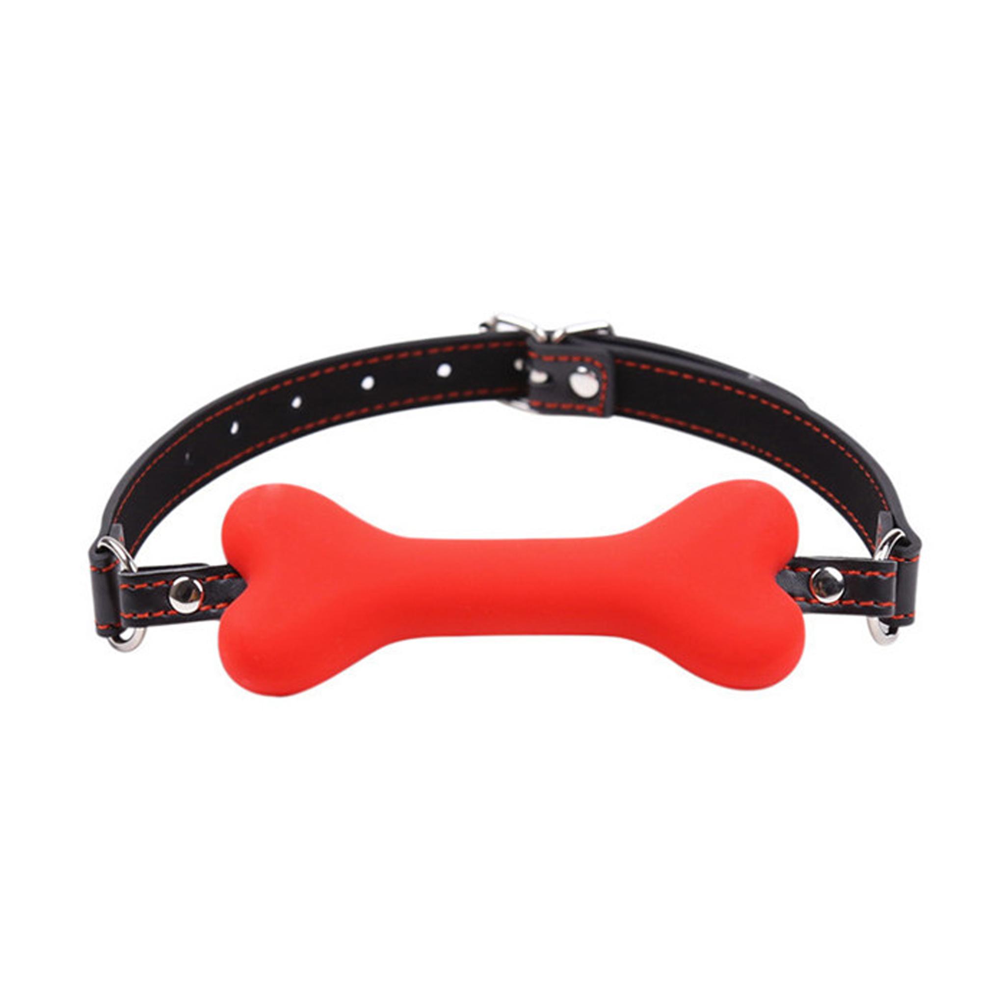 Locking bone gag M red