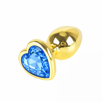GOLD HEART BLUE MEDIUM