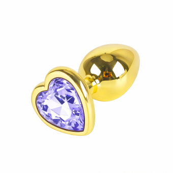 GOLD HEART PURPLE SMALL