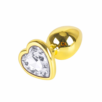 GOLD HEART WHITE MEDIUM